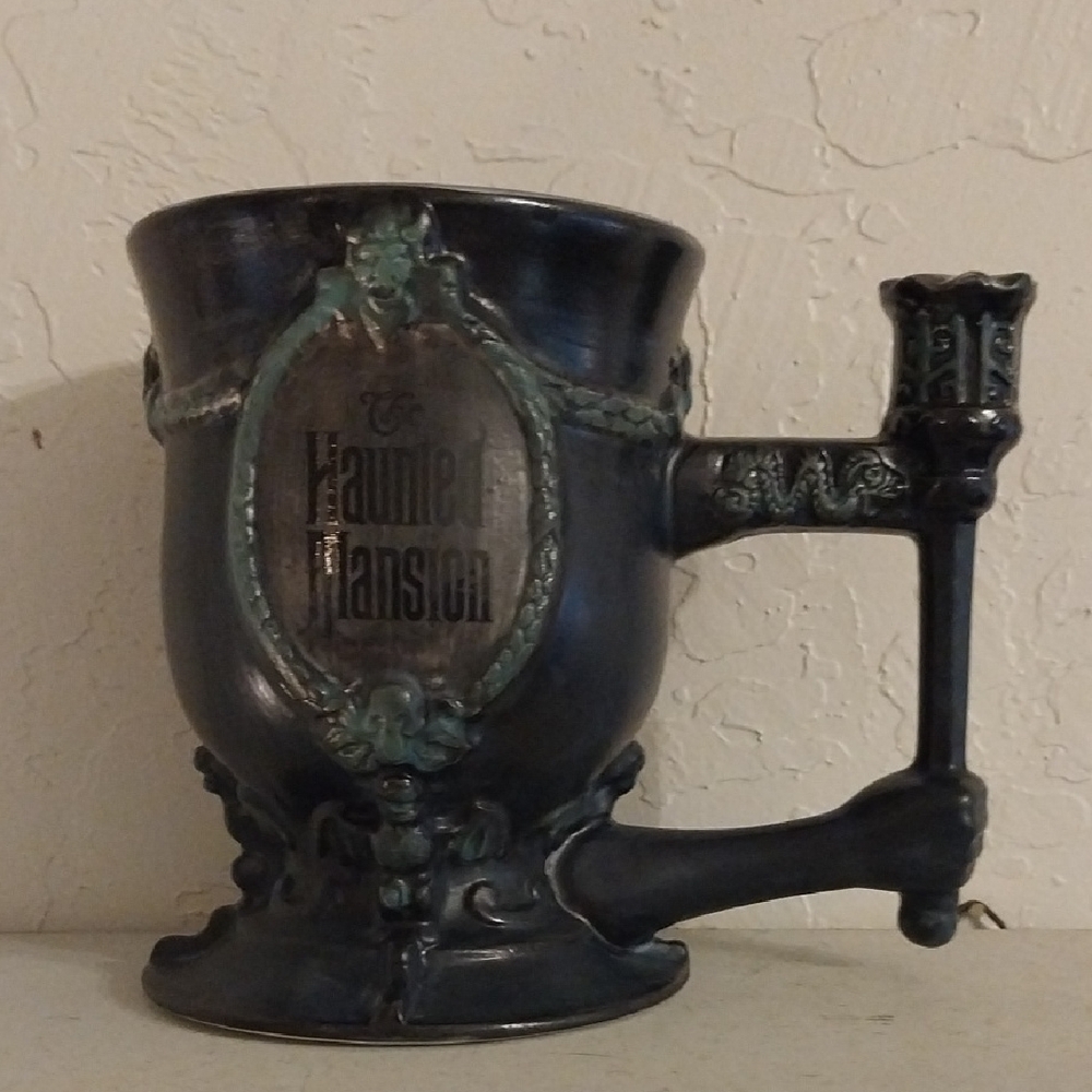 Disney Haunted Mansion Black And Green Dimensional Sculped Mug - Picture 4 of 6